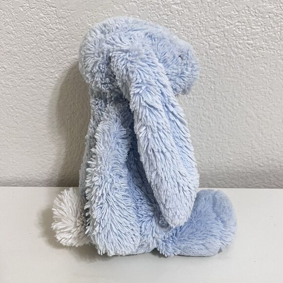 Little Jellycat Blue Bashful Bunny Rabbit Rattle Chime Plush Stuffed Animal 12" - Picture 8 of 12
